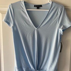 Inc International Concepts  SLUB KNITS Blouse Pastel Blue Style 1001022685